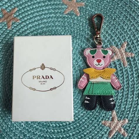 replica prada bear keychain|real real prada keychain.